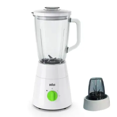 BraunPowerBlenderwithChopper500WWhite-Halabh_600x600_crop_center BRAUN BLENDER PLASTIC 500W 1.5 LTR 1 MILL JB0115WH - Image 1
