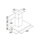 CATA BI CHIMNEY 60 CM 3 FILTERS T600 - Image 2