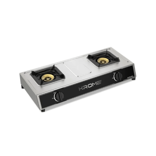 1111 KROME GAS STOVE 2 BURNER BRASS KR-GSC2041 - Image 1