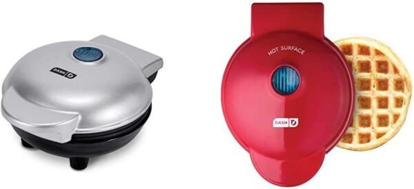 HAMILTON BEACH DASH Mini Griddle and Waffle Maker Bundle - Make Individual Pancakes, Eggs, Hash Browns, Waffles DMW001RD - Image 2