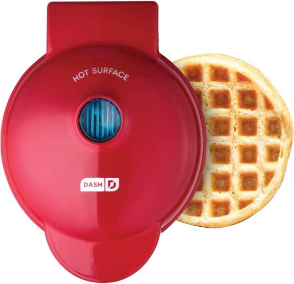 HAMILTON BEACH DASH Mini Griddle and Waffle Maker Bundle - Make Individual Pancakes, Eggs, Hash Browns, Waffles DMW001RD - Image 1