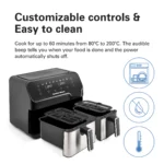 HAMILTON BEACH AIR FRYER 2 DOOR 8.5L 1700W AF5232-ME - Image 4