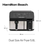 HAMILTON BEACH AIR FRYER 2 DOOR 8.5L 1700W AF5232-ME - Image 5
