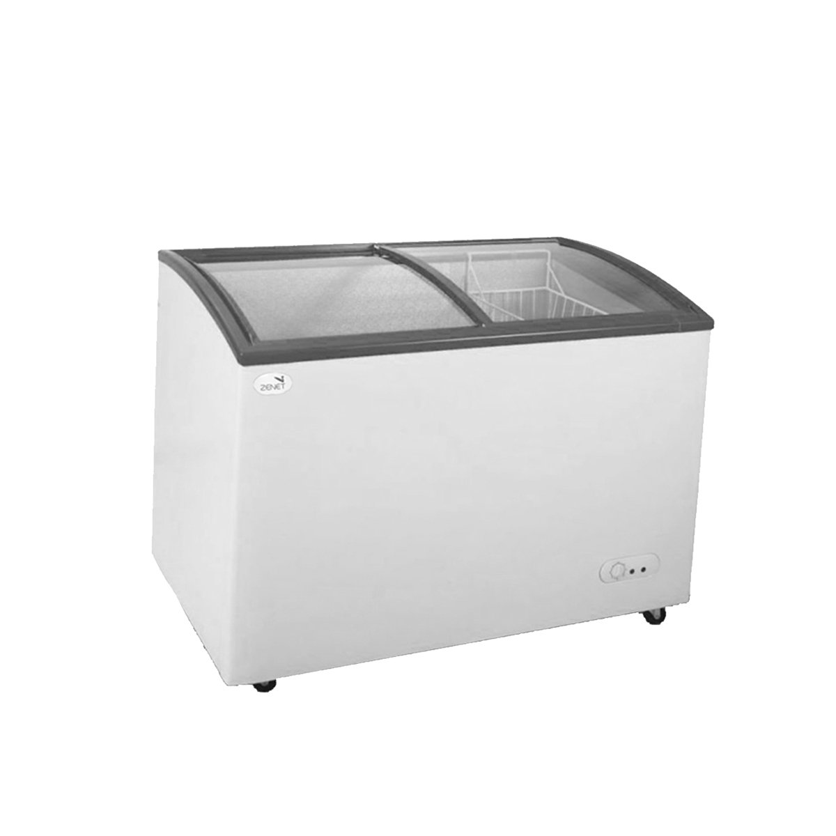328l ZENET CHEST FREEZER 328L GLAS DOOR ZF-328RXG - Image 1