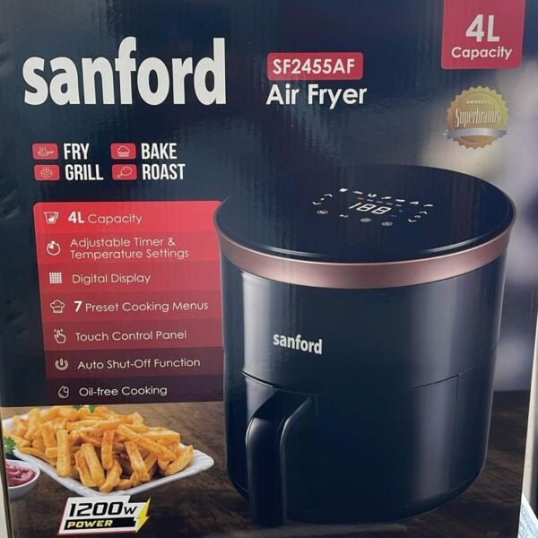 SANFORD AIR FRYER 4 LTR 1200W DIGITAL SF2455AF BS - Image 1