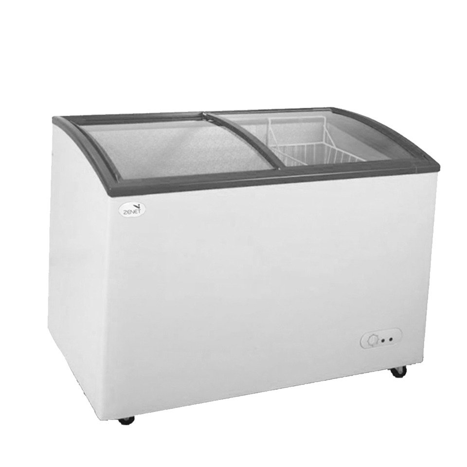 328l ZENET CHEST FREEZER 278L GLAS DOOR ZF-278RXG - Image 1