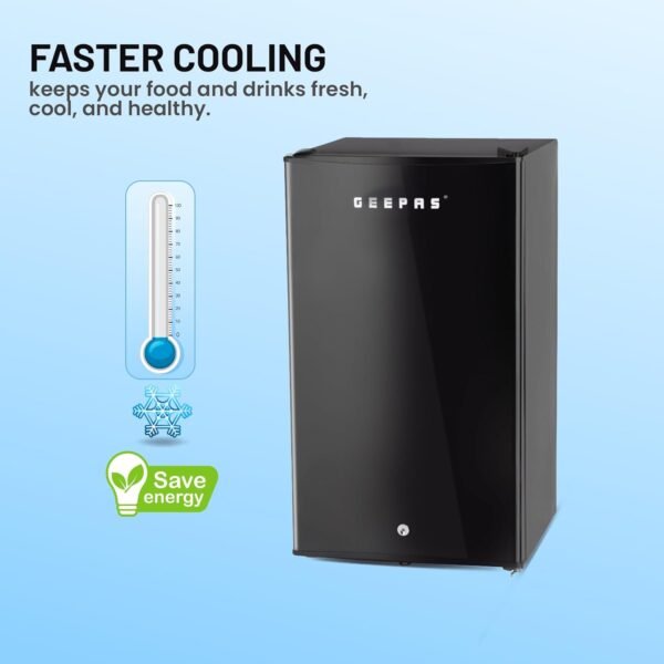 GEEPAS REFRIGERATOR SINGLE DOOR BLACK COLOR 120L GRF1212BXE - Image 4