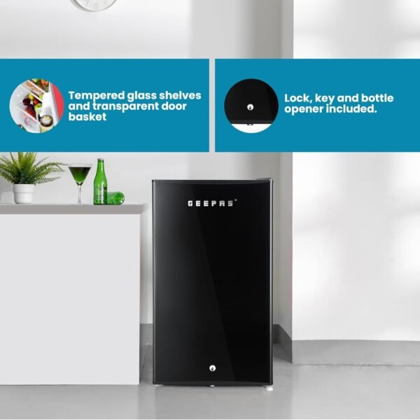 GEEPAS REFRIGERATOR SINGLE DOOR BLACK COLOR 120L GRF1212BXE - Image 7
