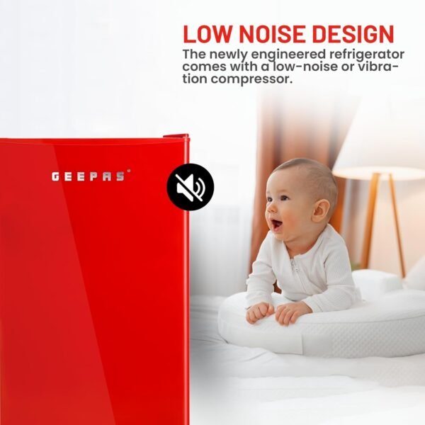 GEEPAS REFRIGERATOR SINGLE DOOR RED COLOR 120L GRF1202RXE - Image 7