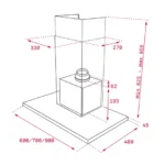 TEKA BI CHIMNEY 90 CM 807 m³/u DSH 985 - Image 2