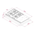 TEKA BI GAS HOB 90 Induction CM JZC 96342 BBB BK (ME) - Image 2