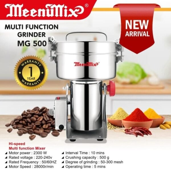 MEENUMIX MULTI FUNCTION GRINDER 2300W 500G MG500G - Image 1