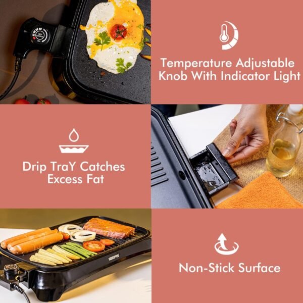 GEEPAS BARBECUE GRILL GLASS LID GBG63040 - Image 6