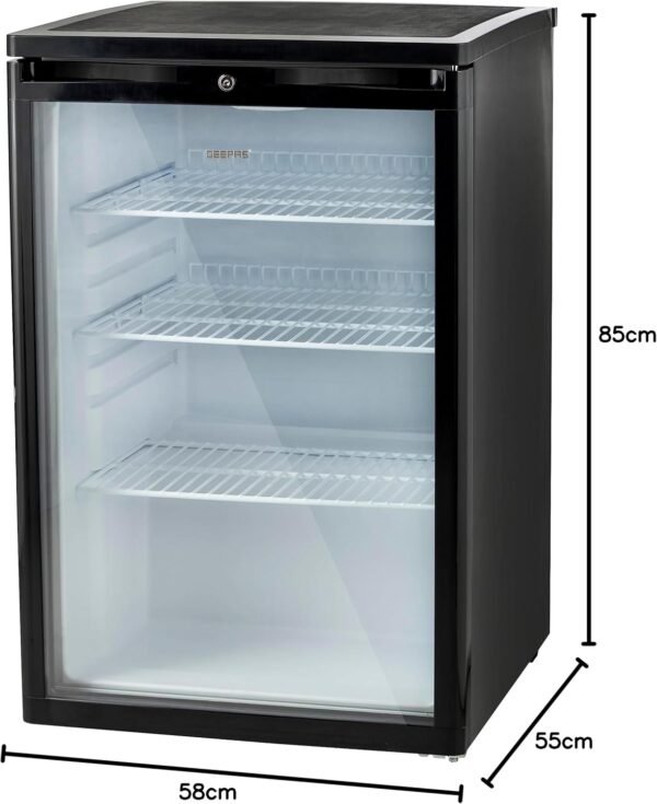 GEEPAS SHOW CASE CHILLER 165 LTR GSC1601BE - Image 2