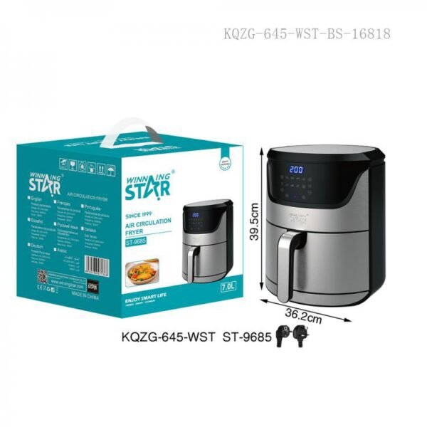 WINNING STAR AIR FRYER 7 LTR 1800W ST-9685 MADE IN CHINA ( 1 YEAR FULL WARRANTY ) - Image 1