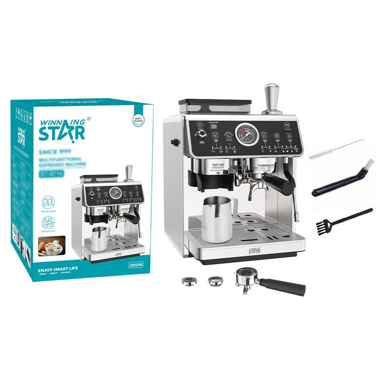 Haec0d02ca1494157962a8aa426d5ed955 WINNING STAR COFFEE MACHINE SEMI-AUTOMATIC 20 BAR 2.7L 2800W ST-9714 MADE IN CHINA ( 1 YEAR WARRANTY ) - Image 1