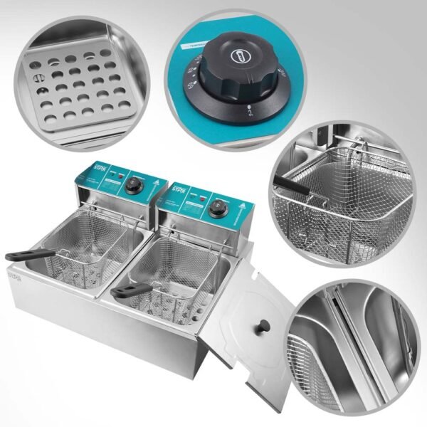 WINNING STAR DEEP FRYER DOUBLE 6L 2500W ST-9202 MADE IN CHINA ( 1 YEAR FULL WARRANTY ) - Image 5