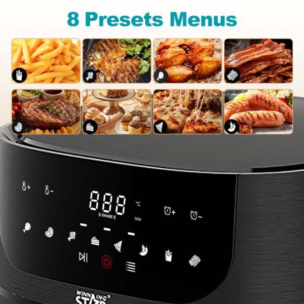 WINNING STAR AIR FRYER 6.0 LTR 1500W ST-9652 MADE IN CHINA ( 1 YEAR FULL WARRANTY ) - Image 2