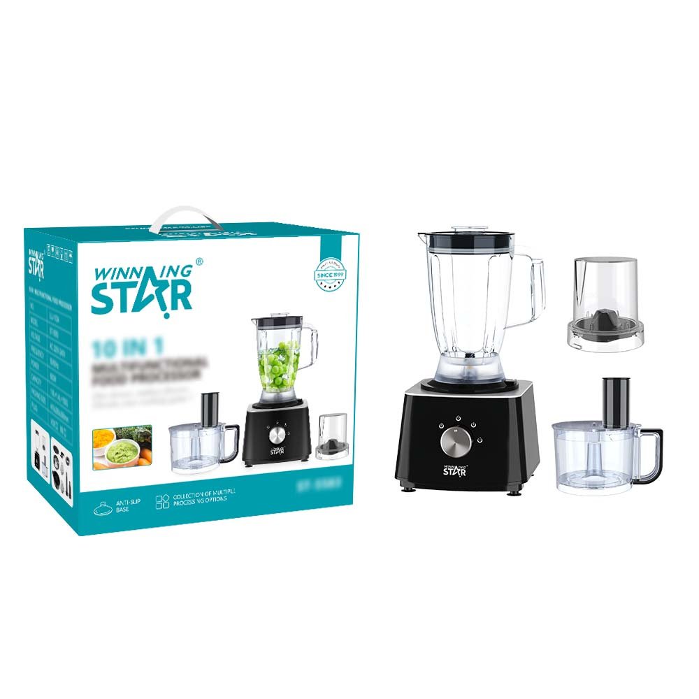He69fd16318e64e208a604a2ddf466291t WINNING STAR BLENDER & FOOD PROCESSOR WITH MEAT GRINDER 10 IN 1 ST-5583 MADE IN CHINA ( 1 YEAR FULL WARRANTY ) - Image 1