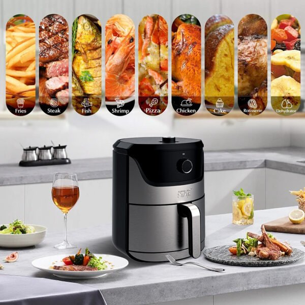 WINNING STAR AIR FRYER 7.0 LTR 1800W ST-9653 MADE IN CHINA ( 1 YEAR FULL WARRANTY ) - Image 4