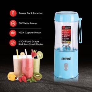 my-store-rechargeable-blender-default-title-sanford-rechargeable-portable-type-c-smoothie-blender-380-ml-sf6810br-380ml-48385392509212 SANFORD JUICER BLENDER 200W 0.6LTR SF6810BR - Image 1
