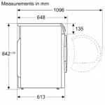BOSCH condenser tumble dryer 8 kg WTN86201GC - Image 2