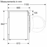 BOSCH condenser tumble dryer 8 kg WTN86201GC - Image 3