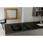 Whirlpool 60cm Built-in Gas Hob 4 Burners Glass Black. - Image 2