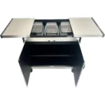 Vincenti 3 Dish Food Warmer Trolley VFWT3D/S23