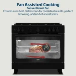 Beko 5 Burner Gas Cooker 90cm Black – BGGR11127GBA - Image 2