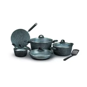 Homeway 10 Pcs Marble Cookwre Set, Assorted