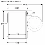 BOSCH WASHER FRONT LOAD 10 KG WGA252X0GC - Image 3