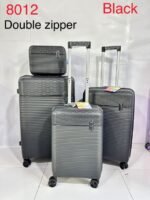 SKY BIRD TROLLEY SET 4PCS DOUBLE ZIPPER 8012 طقم شنط 4 قطع سيلكون دبل جرار - Image 4