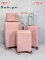 SKY BIRD TROLLEY SET 4PCS DOUBLE ZIPPER 8012 طقم شنط 4 قطع سيلكون دبل جرار - Image 5