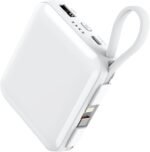 Philips DLP5713CW/00 10000mAh Powerbank Super Mini Series, Integrated USB-C Charging Cable, Integrated Lightning Charging Cable, Maximum 22.5 W output. - Image 2