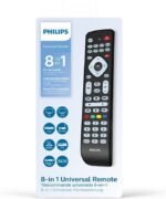Philips SPR2018/10 Universal remote control, 8 in 1, Learning function, Smart button, IR Code library up to 8,000 codes.