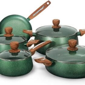 Homeway 9 Pcs Marble Cookware Set-HW3691
