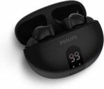 Philips TAT3559BK/97 True wireless headphones, Small buds. Great value, Pocket-sized charging case, Natural sound. Dynamic Bass, Up to 20 hours play time, IPX4 splash and sweat resistantM, ANC active noise cancelling, Black color. - Image 3