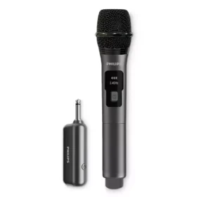 Philips DLM3401SP/00 Wireless Microphones, Dynamic microphone, Rechargeable receiver, Wireless 2.4Ghz, Vocal sensitivity control, Opertaing time 12 Hours, Battery type AA.