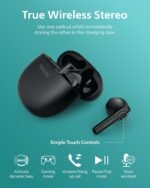 Philips TAT1139BK/97 1000 series True wireless headphones, Clear call quality, 13 mm drivers for punchy bass, IPX4 splash/sweat resistant, Ergonomic design for comfort, Up to 26 hours play time. Pocket-size charging case, Black Color - Image 5