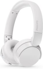 Philips TAH4209WT/00 4000 series, On-ear wireless headphones, Lightweight on-ear headphones, Natural sound. Dynamic Bass, Up to 55 hours of play time, Clear calls, USB-C charging, Solid Bluetooth multipoint connection.