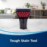 Bissell Upright Carpet Washer ProHeat 2x Revolution Cleanshot Deep Cleaner, 800W, Carpet, Area Rugs, Upholstery, Stairs, Mattresses and More, Machine + Clean Tank + Dirt Tank + Hose Assembly + upholstery tool + crevice tool + 3-in-1 Stair Tool + nozzle cleaning tool + accessory bagMade in Malaysia. - Image 8