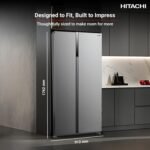 HITACHI REFRIGERATOR SIDE BY SIDE 630 LTR HRSN9552DXGF MADE IN THAILAND ( 1 YEAR FULL WARRANTY + 10 YEARS COMPRESSOR WARRANTY ) - Image 6