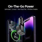 Philips DLP5522CC/00 Car Charger 2 Port USB-C Cable, 60Watts, Black, 50% Charge in 30 Minutes, Smart Protection Technology. - Image 3