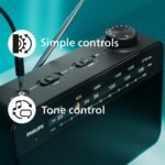 Philips TAR2509/10 Portable FM/AM radio, FM/AM, Analogue tuning, AC or battery power, 300 Mw output RMS. - Image 3