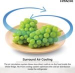 HITACHI REFRIGERATOR SIDE BY SIDE 630 LTR HRSN9552DXGF MADE IN THAILAND ( 1 YEAR FULL WARRANTY + 10 YEARS COMPRESSOR WARRANTY ) - Image 5