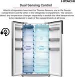 HITACHI REFRIGERATOR SIDE BY SIDE 630 LTR HRSN9552DXGF MADE IN THAILAND ( 1 YEAR FULL WARRANTY + 10 YEARS COMPRESSOR WARRANTY ) - Image 3