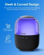 Philips TAS2108BK/00 Wireless speaker, Passive radiator. Punchy bass, Multiple lighting modes, 5W RMS output power, Easily receive calls, Up to 7 hours play time, 3.5 hours charging time, Black Color. - Image 4
