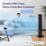 LEVOIT Smart 25dB Silent Tower Fan 42 Inch, 7.9m/s Powerful Electric Cooling Fan for Bedroom, Quiet Mark Certified with DC Motor, 90° Oscillating and 60° Up and Down, Voice Control 4 Modes 12 Speeds, 2 Years Warranty. - Image 4