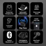 Philips TAT1109BK/97True wireless headphones 1000 series, Ergonomic design for comfort, Pocket-size charging case, Natural sound. Dynamic bass, Clear calls, IPX4 splash and sweat resistant, Up to 24 hours play time with the case​, 10 mm drivers for great sound and powerful bass​, up to 10m, Black Color. - Image 7